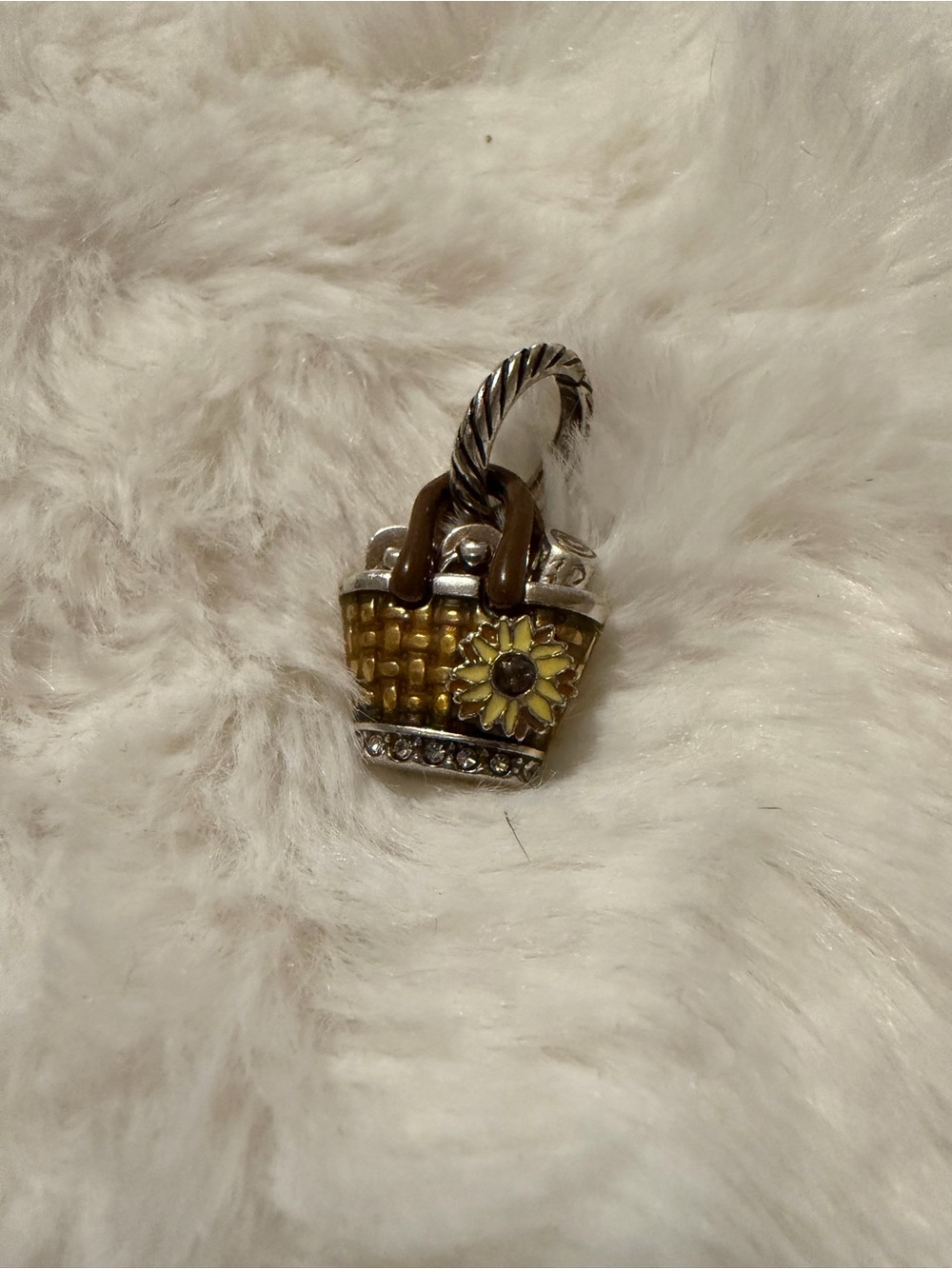 Brighton Yellow Sunflower Basket Charm